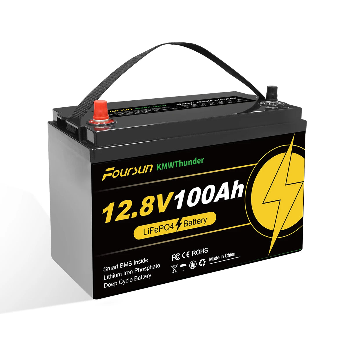 12V 100Ah LiFePO4 Batterij – Accu – Energieopslag – Solar Batterij – Camper Accu – Zonder Lader – Lichtgewicht & Langdurig (4500+ Cycles) – Ingebouwd BMS Veiligheidsysteem - QUORE