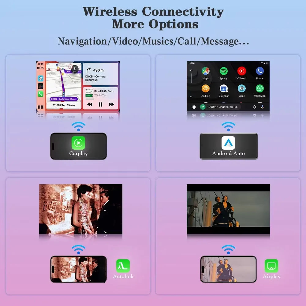 Wireless CarPlay Adapter – Draadloze Android Auto Interface – Smart Car Connector – Infotainment Upgrade – NTG 5.0 Variant – Handsfree Bediening – Plug & Play Installatie