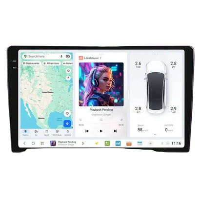 Multimedia Autoradio – Car Multimedia Speler – GPS Navigatie Systeem – Touchscreen Radio – Auto Audio Systeem – 9,5-11,5 Inch Display – Draadloze CarPlay & Android Auto