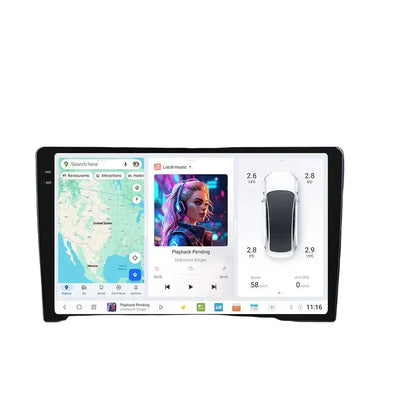 Multimediaspeler Auto – Auto Radio – GPS Navigatie – Touchscreen Speler – Multimedia Systeem – 9,5 Inch HD Scherm – Draadloos CarPlay & Android Auto