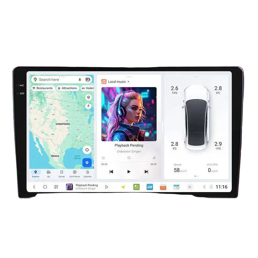 Multimedia Speler Auto – Car Radio – Auto Stereo – Navigatiesysteem – Touchscreen – 9,5”/11,5” Inch – Draadloos CarPlay & Android Auto – 8-Core Processor