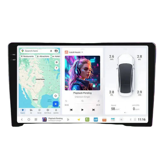 Multimedia Speler Auto – Car Radio – Auto Stereo – Navigatiesysteem – Touchscreen – 9,5”/11,5” Inch – Draadloos CarPlay & Android Auto – 8-Core Processor