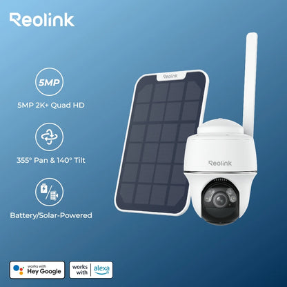 4G LTE Batterijcamera – Draadloze Beveiligingscamera – Zonnepaneel Camera – Buiten Camera – IP65 Waterdicht – Pan & Tilt – 6500mAh Batterijduur