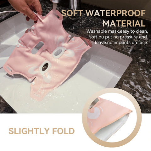 LED Gezichtsmaker - 5 Kleuren - Face Mask - Lichttherapie - Masker voor Gezicht - Tegen Acne, Droge Huid & Rimpels - Wit - QUORE