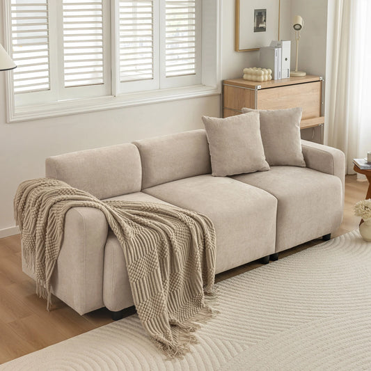 3-Zits Slaapbank – Slaapbank Driezits – Slaapbank Met Bedfunctie – Bankbed – Slaapbank Chenille – Ruime Zitbreedte 57 cm – Stevige Verhoogde Rugleuning