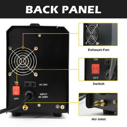 Elektrode Lasmachine - Lasmachine - Lasapparaat - Digitaal Inverterlassen - Draagbare MIG-lasser - AC 220V - 50/60Hz - AC - DC - TIG - ARC - IGBT - 42.5 x 18.3 x 29 cm - Zwart