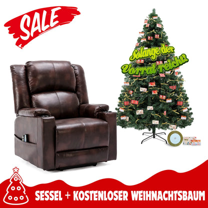 Relaxfauteuil – Relaxstoel – Loungefauteuil – Verstelbare Fauteuil – TV Fauteuil – Ergonomisch Hoogdicht Schuim – Kunstkerstboom Met Metalen Standaard