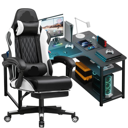 Gamestoel – Gaming Stoel – Bureaustoel – Racing Stoel – Game Chair – Verstelbare Zithoogte – Krasvast Metalen Frame