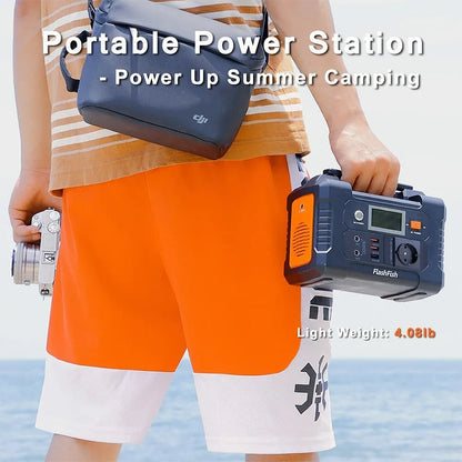 Draagbare Powerstation – Mobiele Energiebank – Noodstroomvoorziening – Camping Accu – Powerbank 200W – Pure Sinusgolf AC Uitgang – 151Wh Lithiumbatterij - QUORE