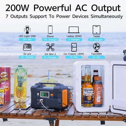 Draagbare Powerstation – Mobiele Energiebank – Noodstroomvoorziening – Camping Accu – Powerbank 200W – Pure Sinusgolf AC Uitgang – 151Wh Lithiumbatterij - QUORE