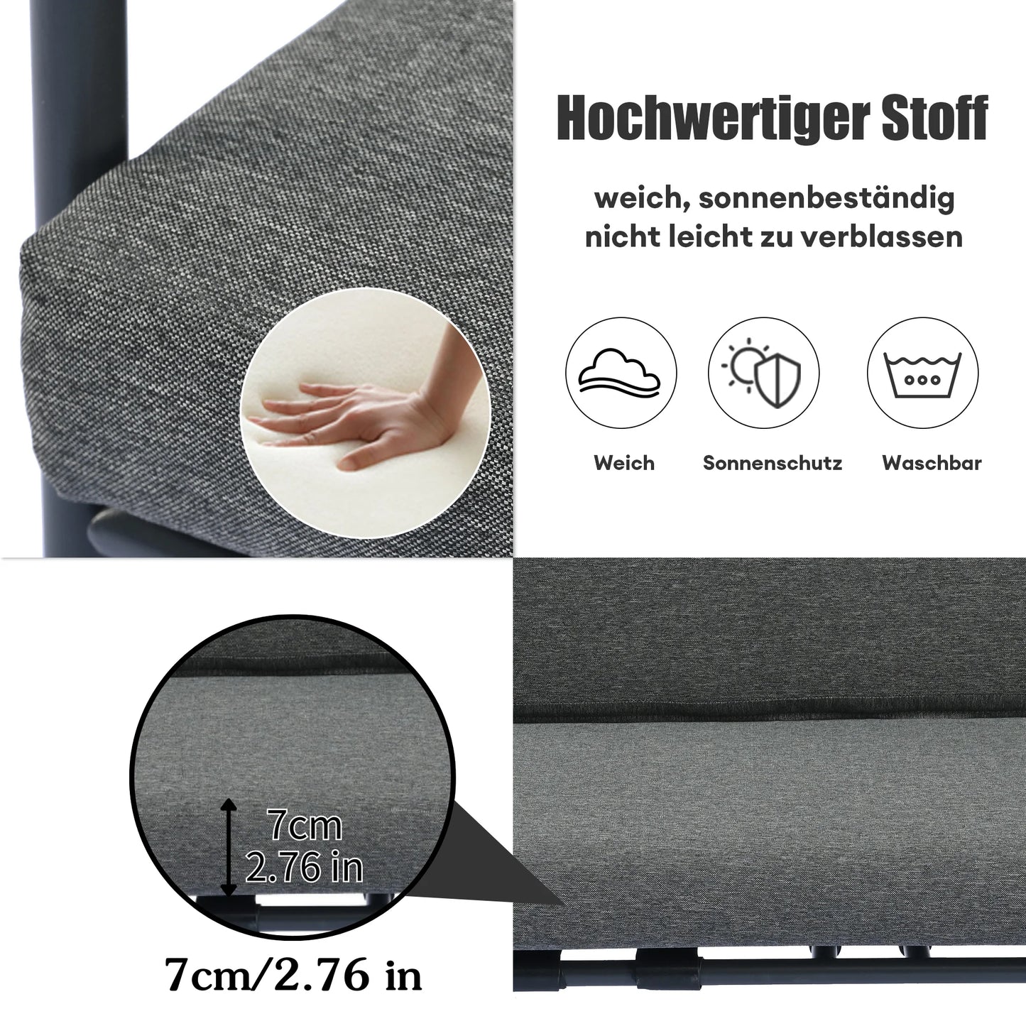 Loungeset – Loungeset Tuin – Buitenmeubel – Balkonset – Terrasmeubilair – Gegalvaniseerd Staal – Zonbestendig Polyester