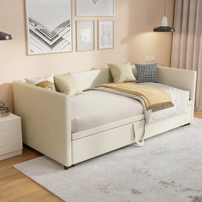 Uittrekbaar Bed – Slaapbank – Bedbank – Multifunctioneel Bed – Sofa Bed – 90x200 cm Uitbreidbaar Tot 180x200 cm – Zachte Velvet Stof – Huidvriendelijk