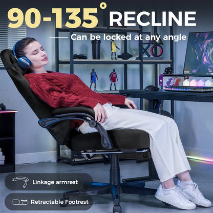 Gamingstoel – Gamestoel – Bureaustoel – Game Stoel – Racing Chair – Ergonomisch Design – Verstelbare Voetensteun