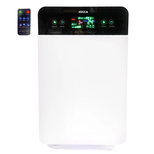 Air purifier - Air cleaner - Air purifier - Air purifier with TRIPLE Filter - Negative ion air purifier - Captures and removes allergens, smoke or germs - UV light - Timer - Remote control - White
