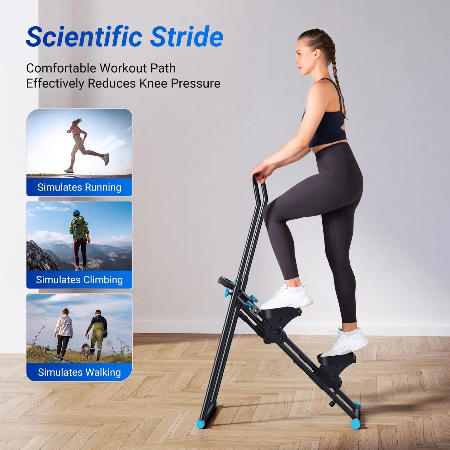 Verticale Stair Climber – Stair Stepper – Stair Climber – Trapklimmer – Fitness Climber – Compact Design – Stevig Metalen Frame