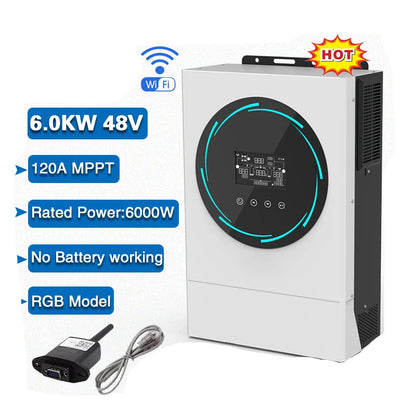 Hybride Zonnestroomomvormer – Solar Omvormer – Zonne-energie Omvormer – Off-Grid Inverter – 120A MPPT Lader – Parallel Schakelbaar
