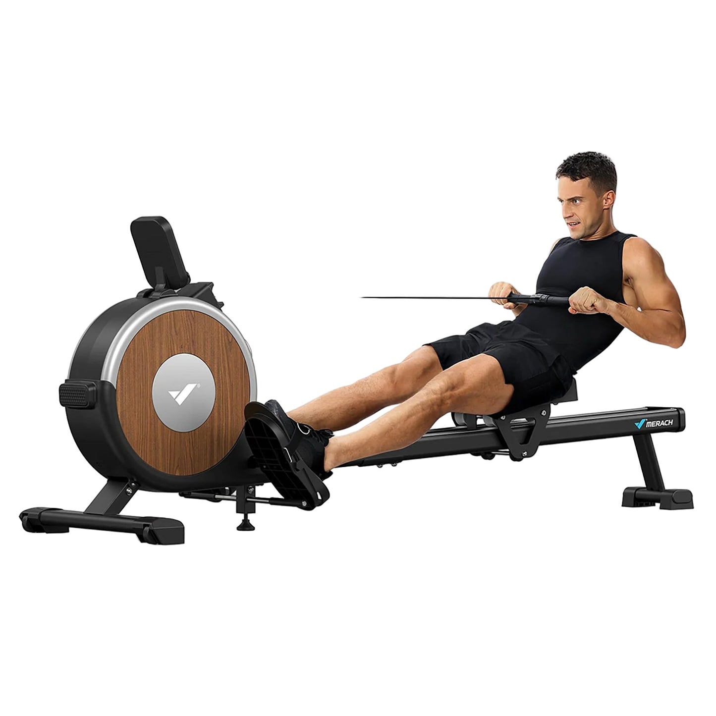 Roeitrainer – Roeimachine – Fitnessroeier – Cardioapparaat – Magnetische Roeier – 16 Weerstandsniveaus – Zelf-opwekkende Aandrijving