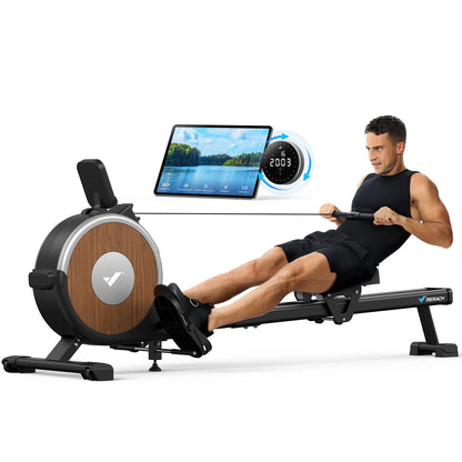 Roeimachine – Roeitrainer – Fitnessapparaat – Roeier – Magnetische Weerstand – 16 Verstelbare Niveaus – Ergonomisch Design - QUORE