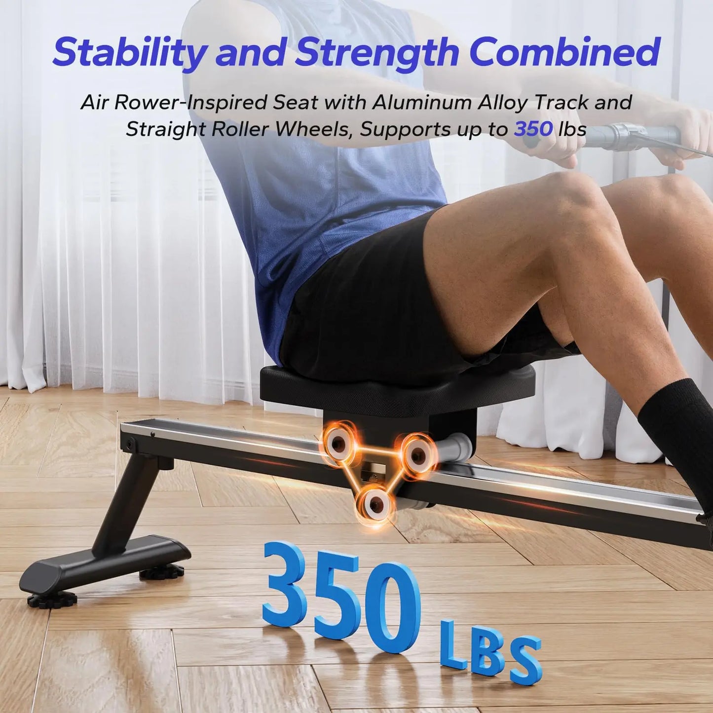Roeitrainer – Waterroeier – Fitnessapparaat – Thuistrainer – Waterweerstand – 15 Liter Tank – Bluetooth Display