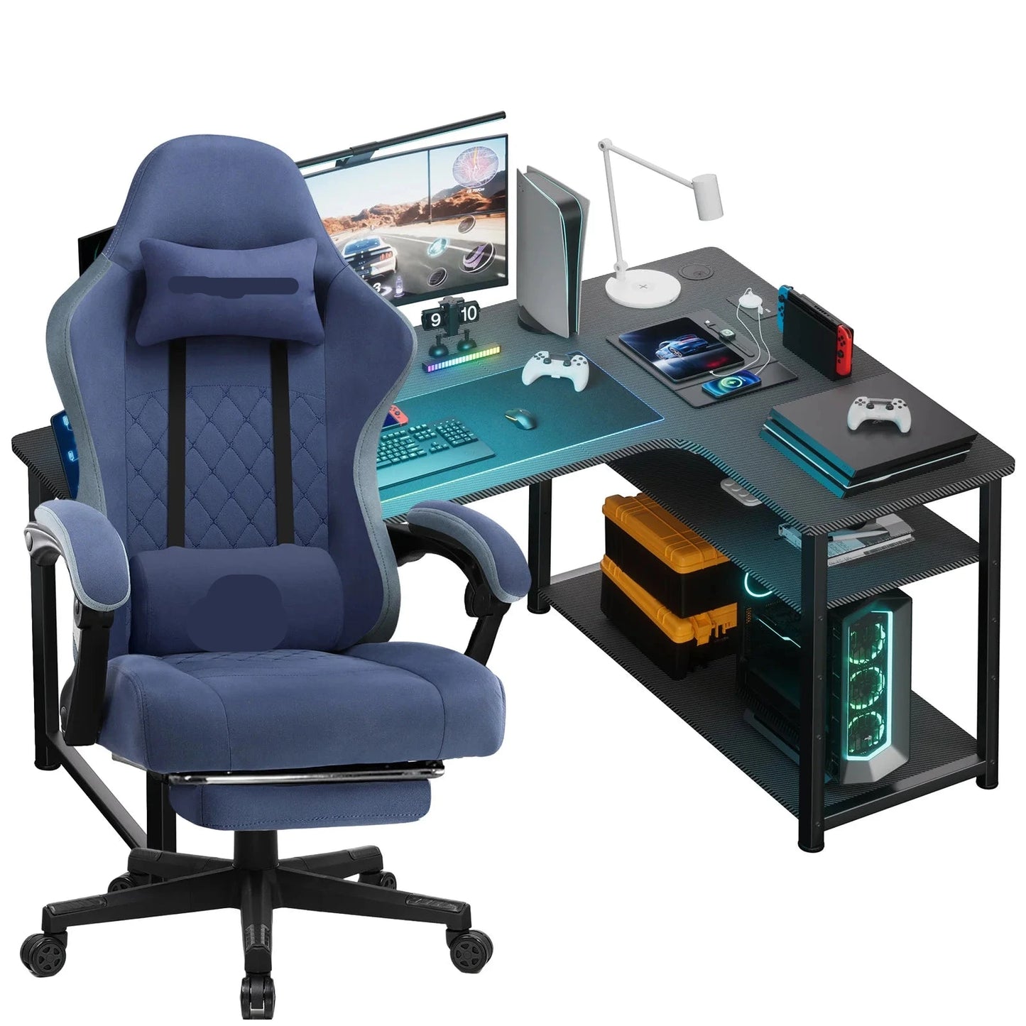 Gamestoel – Gaming Stoel – Bureaustoel – Game Stoel – Gaming Chair – Verstelbare Rugleuning – Met 360° Draaistoel