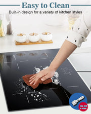 Inductie kookplaat - Induction Hob - Induction Cook Top - Inductie Fornuis - Elektrische Brander - 4-pits inductiekookplaat - Ingebouwde inductiekookplaat - met aanraakbediening - timer - veiligheidsslot - Zwart
