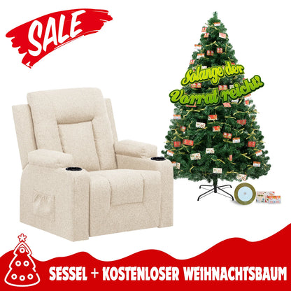 Relaxfauteuil – Relaxstoel – TV-fauteuil – Verstelbare Stoel – Kunstkerstboom – Ergonomisch Luchtkussensysteem – Brandvertragende PVC Naalden Emerald Groen