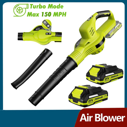 Draadloze Bladblazer – Krachtig Tuingereedschap met 2x 18V Accu’s – 2 Snelheden – Lichtgewicht & Draagbaar – Voor Bladeren, Stof & Buitenreiniging