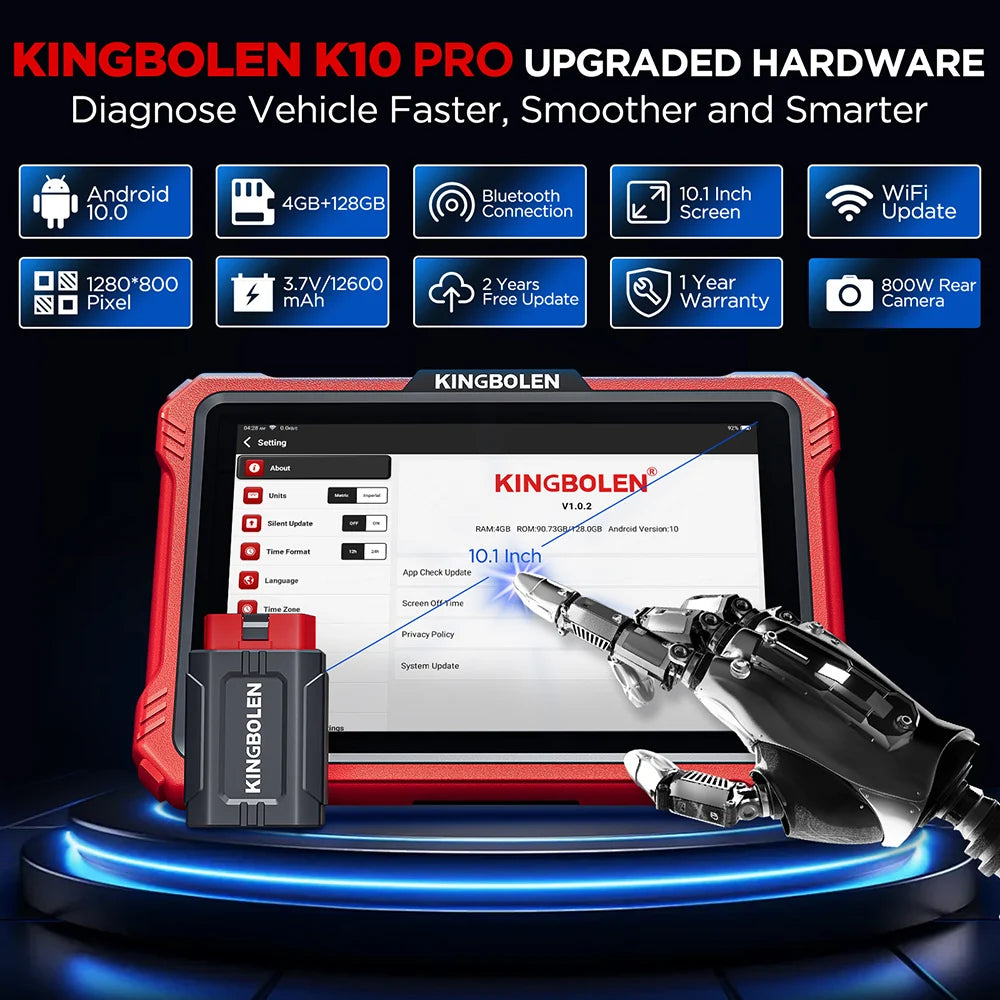 Autodiagnose Scanner – OBD2 Scanner – Foutcode Uitlezer – ECU Diagnose Tool – Resetapparaat – Bi-directionele Testfunctie – 41+ Resetfuncties – WiFi Updates – Auto VIN Scan – EU Versie