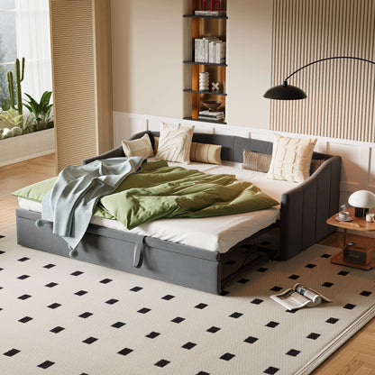 Rosahqnda Folding Sofa 90/180x200cm Multifunctional Two-in-One Sofa Bed Single/Double Upholstered bed Velvet Guest bed