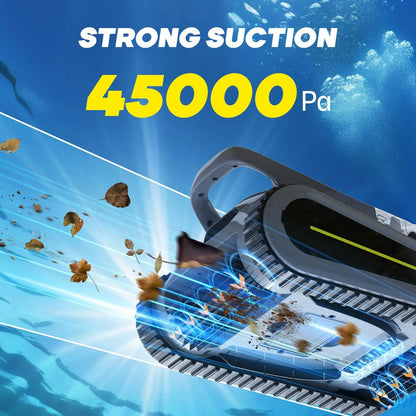 Robotstofzuiger – Zwembadreiniger – Automatische Zwembadrobot – Draadloze Zwembadstofzuiger – 7800mAh Accu – Geschikt Tot 200 m² - Grijs