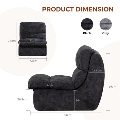 Eénpersoons Velvet Sofa – Fauteuil – Zitzak – Loveseat – Sessel – Compact – Corduroy Stof