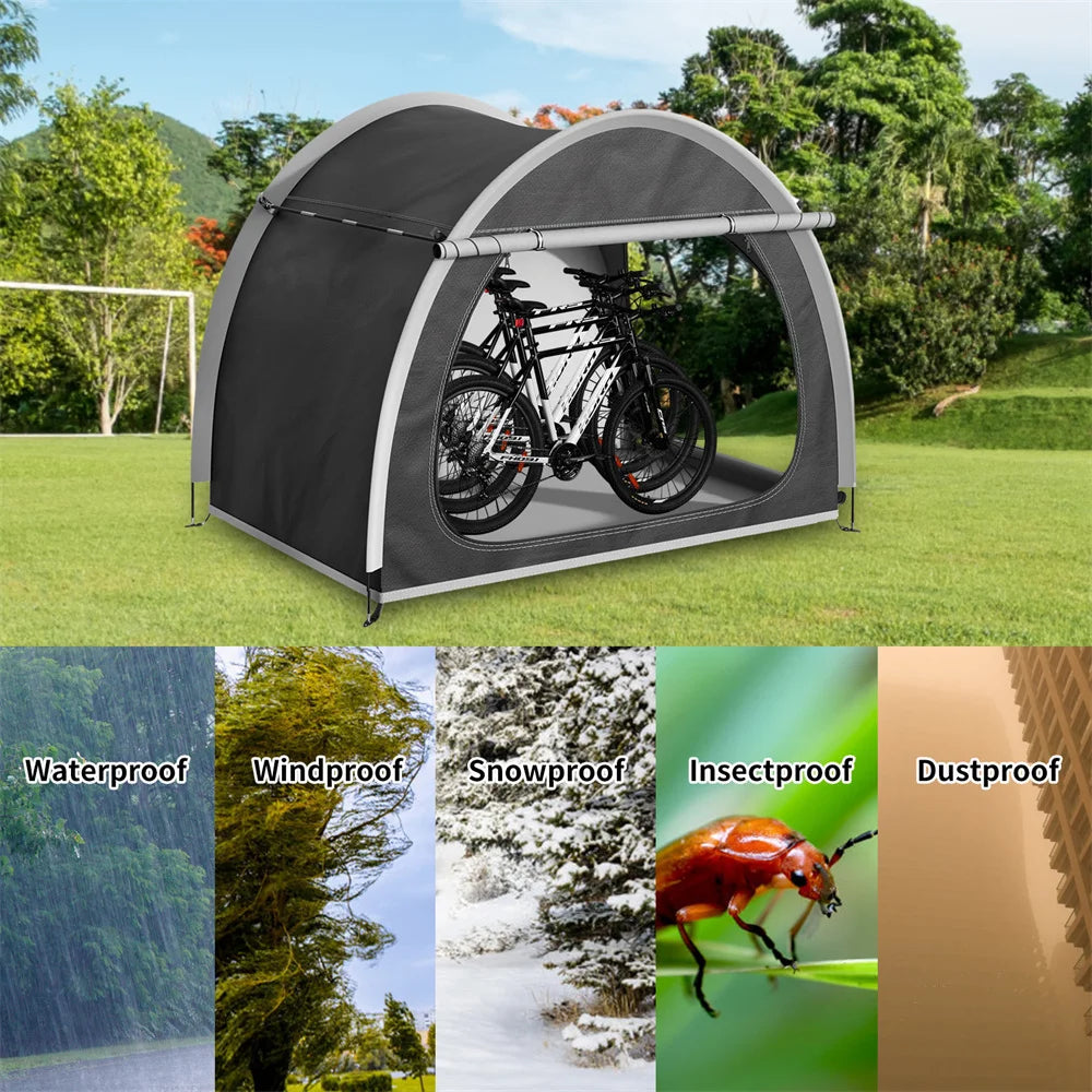Waterdichte Fietstent – 210x150x165 cm – Opslagtent voor 2 Fietsen – Weerbestendige Outdoor Opslag