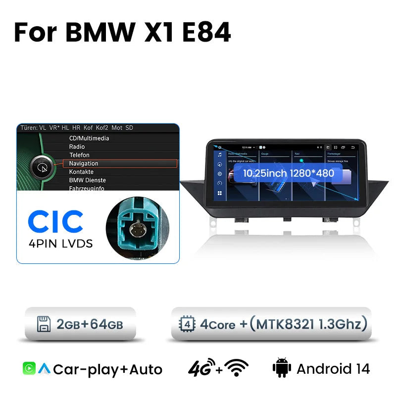 Autoradio – Multimedia Player – Auto Audio Systeem – Car Playback – Inbouw Navigatie – 10,25 Inch Scherm – Draadloos CarPlay & Android Auto