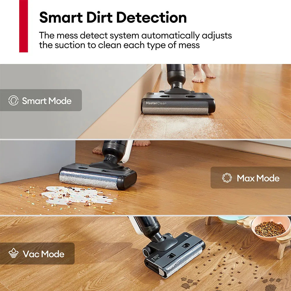 Ultenic AC1 Elite Cordless Vacuum And Mop with Self-Cleaning, 3 Cleaning Mode, Up to 50min Runtime, Smart Dirt Detection, LCD - QUORE