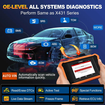 OBD2 Diagnose Scanner – Auto Scanner – Foutcode Lezer – Diagnosetool – Scanapparaat – Bi-directionele Besturing – AUTOVIN Herkenning