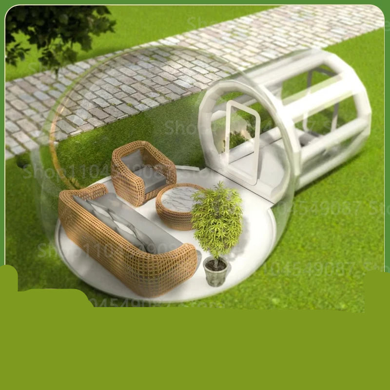 Camping Koepel Bubble Tent - Partytent - Tent - Partytenten- 2,5m Diameter -  Transparante  -Opblaasbare - Pop Up Tent - Met Blower – voor Feesten, Fotoshoots & Speelplezier