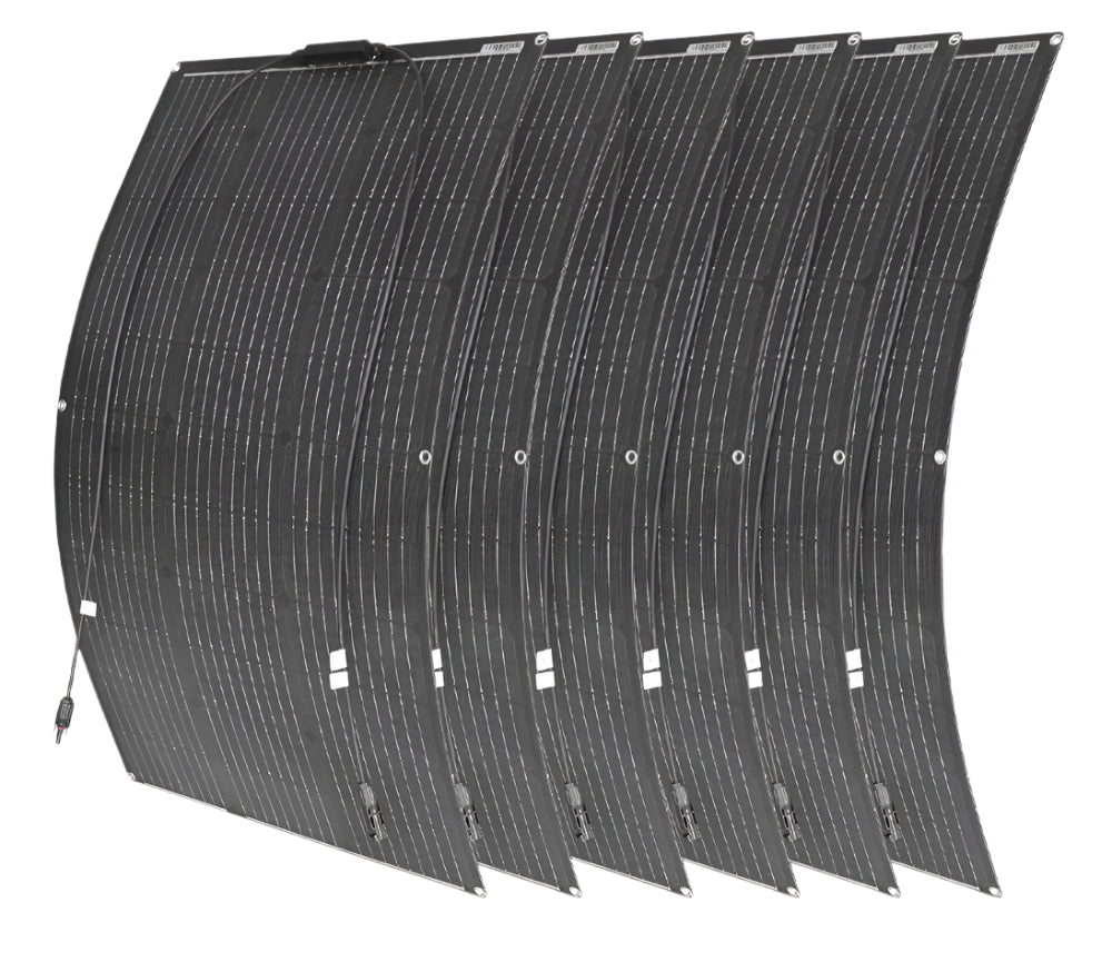Zonnepaneel - Zonnepanelen - Monokristallijne Solar Kit - Flexibel - ETFE - Buigzaam - Waterdicht - Lichtgewicht - 600W - 6 Stuks - voor Boot - Camper - Caravan - RV of Tuin