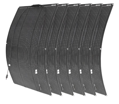 Zonnepaneel - Zonnepanelen - Monokristallijne Solar Kit - Flexibel - ETFE - Buigzaam - Waterdicht - Lichtgewicht - 600W - 6 Stuks - voor Boot - Camper - Caravan - RV of Tuin