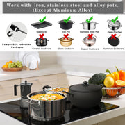 Inductie kookplaat - Induction Hob - Induction Cook Top - Inductie Fornuis - Elektrische Brander - 4-pits - Inductiekookplaat - Inductiekookplaat met Flexzone - Schuifregelaar - Timer - Boostfunctie - 7200W - Zwart