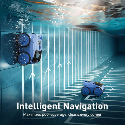 Robotstofzuiger Zwembad – Zwembadreiniger – Draadloze Pool Cleaner – Automatische Zwembadrobot – 45.000 Pa Zuigkracht – 150 Min Batterijduur - QUORE