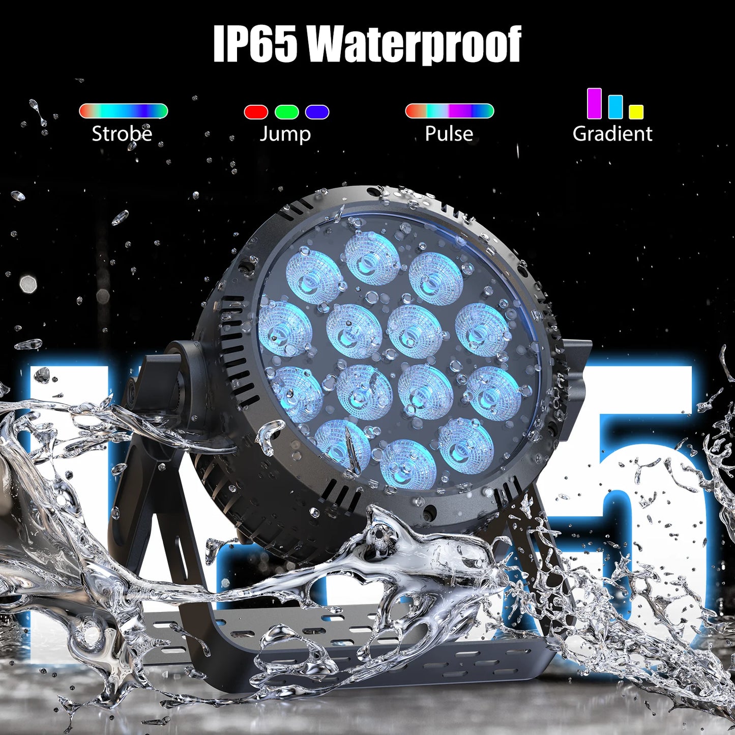 LED Par Light – Podiumverlichting – DJ Licht – LED Wash Light – Stroboscoop – Waterdicht IP65 – 14x15W RGBW LED – DMX512 Besturing – EU Plug 4PCS