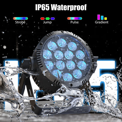 LED Par Light – Podiumverlichting – DJ Licht – LED Wash Light – Stroboscoop – Waterdicht IP65 – 14x15W RGBW LED – DMX512 Besturing – EU Plug 4PCS