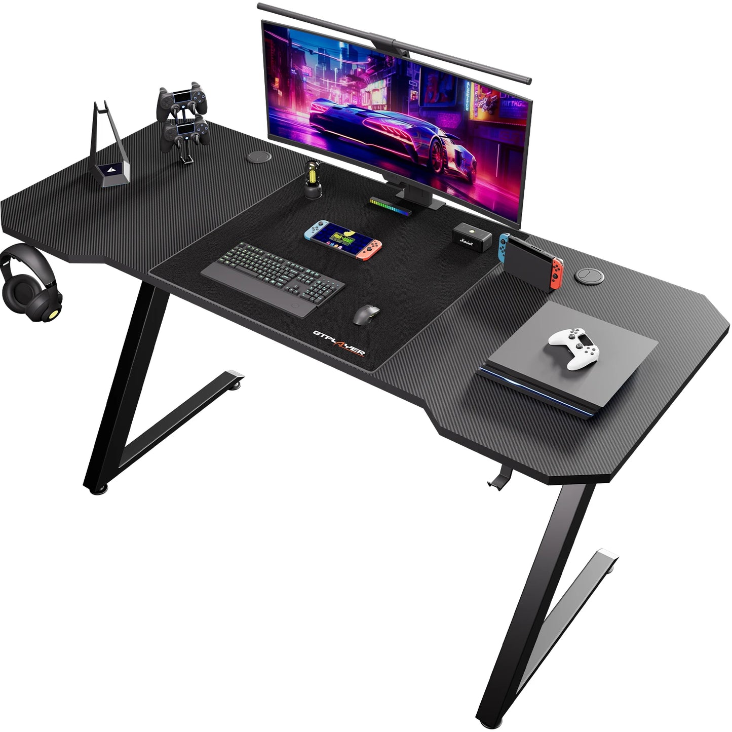 Computertafel - Computerbureau - Computermeubel - Laptoptafel - Gamingtafel - 120 x 60 cm - Zwart
