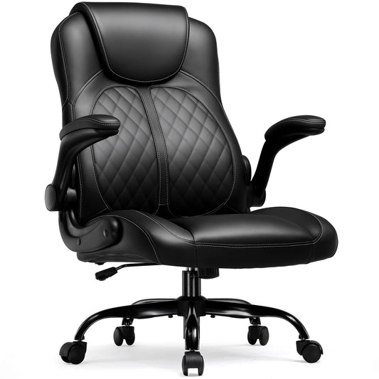Ergonomische Gamingstoel – Game Stoel – Bureaustoel – Office Chair – Zwarte Gamerstoel – Verstelbare Armleuningen – Schommelfunctie