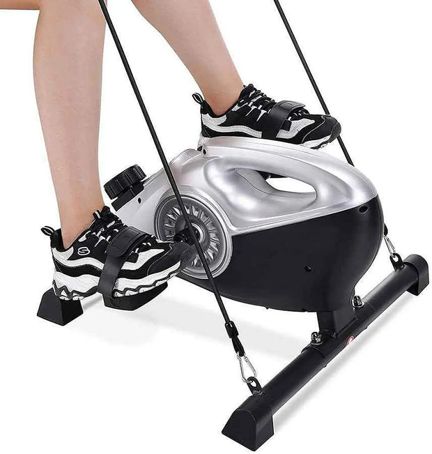 Indoorfietsen - Hometrainers - Spinningfiets - Fitness Fiets - Indoor Cycle - Indoorfiets - Hometrainer - Indoor Bike - Fietspedaal - 3 in 1 - Arm- en been-hometrainer - Ondertafel mini-hometrainer - Mini-fitnessfiets voor op kantoor - Zwart