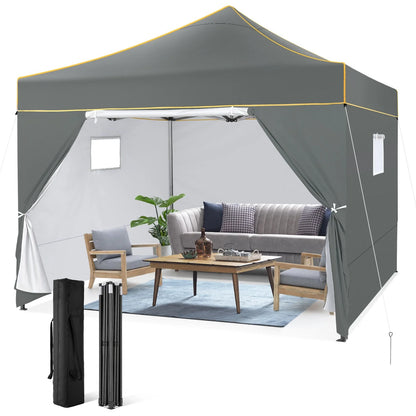 Tuinpaviljoen – Partytent – Opvouwbare Tuinfeesttent – Overkapping – Feesttent – 3x3 Meter – Water- En UV-Bestendig - Grijs