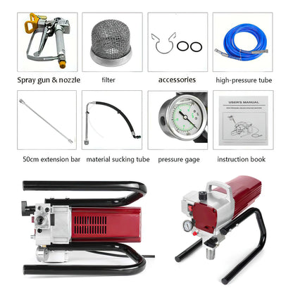 Airless Diaphragma Verfspuitmachine - Kar Airless Verfspuit - Airless Verfspuit - Verfspuiten Electrisch - Verfspuitmachine - 1800W - 1800 PSI Hogedruk - Voor Grote Verfkluss - en Binnen - Buiten