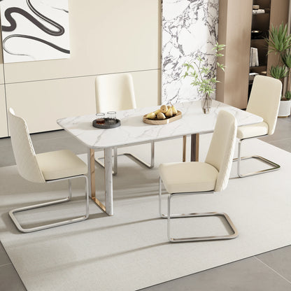 Eetkamerstoelen – Stoelen – Velvet Stoelen – Metalen Frame – Diamond Back Design – Comfortabel – Draagkracht 150 Kg