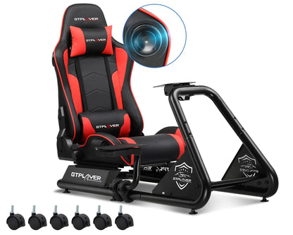 Sim Racing Cockpit – Racing Simulator Stoel – Racer Cockpit – Simulatie Racestoel – Gaming Racecabine – Verstelbare Stoelpositie – Ingebouwde 3D Stereo Speakers