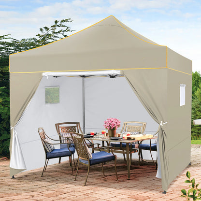 Partytent – Schaduwdoek – Vouwtent – Waterdicht Frame – UPF 50+ Zonbescherming - 3x3 m - Khaki